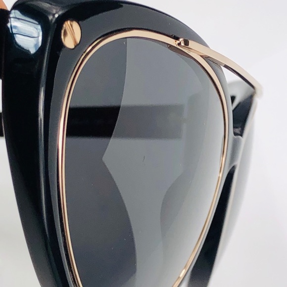 New TOM FORD Editha Black Cat Eye Sunglasses - Picture 9 of 16